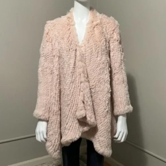 H Brand Ashleigh Rabbit Fur Coat, Size M Worn only once!